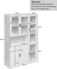 okwish Vitrine 120 x 40 x 200cm mit LED-Licht und Türen für Produktbild-Vorschau 6