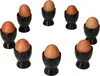 8x Kieliszki na jajka Nero czarna kamionka dla 8 osób Podgląd zdjęcia produktu 1