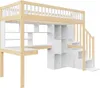 MODFU Hochbett Kinderbett 90x200 mit LED,Multifunktional Produktbild-Vorschau 10