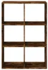 vidaXL Rozdeľovač miestností, dub dymový 69,5x29x103,5 cm Náhľad obrázku produktu 5
