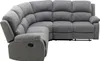 Ecksofa mit Relaxfunktion, gepolstert, hellgrau - RIETI Produktbild-Vorschau 1