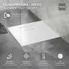 LuxeBath Duschwanne 90x90cm Weiß Extra flache SMC Produktbild-Vorschau 2