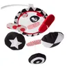 A baby mobile with various patterned hanging toys. Produktbild-Vorschau