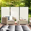 Jopassy Paravent auf Rollen 3 teilig Beige 263x181 cm Produktbild-Vorschau 7