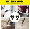 Collage of images showing steam cleaner attachments being used for cleaning various surfaces. Produktbild-Vorschau