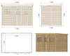 Abri de jardin en bois 4.86 m2 - 2.7x1.8 m - Couleur: Voir les images du produit 3