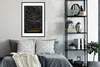 MuchoWow® Gerahmtes Poster Delmenhorst - Gold - Stadtplan - Produktbild-Vorschau 2