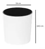 Vaso da giardino bianco, 19 cm, vaso rotondo con inserto Anteprima dell’immagine prodotto 2