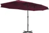 vidaXL Ombrellone con palo in alluminio 460x270 cm Rosso Anteprima dell’immagine prodotto 3