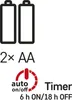 LED Weihnachtliche Nano-Kette kupferfarben, 0,9 m, 2x AA, Innen, warm-weiß, Timer Produktbild-Vorschau