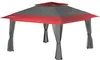 Wiltec Faltpavillon Moskitonetz 3,92 x 3,92 m grau rot, Produktbild-Vorschau 1