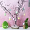 com-four® 24x Ostereier zum Aufhängen - Osterdeko aus Holz Produktbild-Vorschau 2
