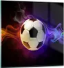 Bilder auf glas - Abstrakt ball flamme fußball - 40x40cm - Produktbild-Vorschau 1