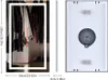 A product image showing a mirror with dimensions and a diagram of a demister pad, alongside a rear view of the mirror. Podgląd zdjęcia produktu