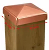 10x Pfostenkappe Kupfer 91 mm Pyramide Abdeckkappe für Produktbild-Vorschau 3