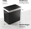Bambus Wäschekorb 3 Fächer, 150L Wäschesammler mit Deckel & Produktbild-Vorschau 2