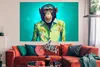 MuchoWow® Poster Affe - Bluse - Blumen - Grün - Porträt Produktbild-Vorschau 2