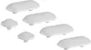 A collection of white toilet seat buffers arranged on a white background. Podgląd zdjęcia produktu