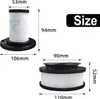 Two vacuum cleaner filters are shown with dimensions indicated by measurement lines and text. Produktbild-Vorschau