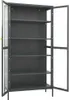 vidaXL Vitrine Anthrazit 90x40x180 cm Stahl und Gehärtetes Produktbild-Vorschau 7