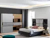 Blau Grau Schlafzimmer Set Bett Kommode Spiegel Produktbild-Vorschau 1