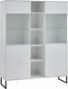 trendteam Wohnen Vitrine/Highboard mit 3D-Optik Weiß Produktbild-Vorschau 2