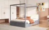 Letto a baldacchino Sweiko140x200 cm con ampi cassetti e Anteprima dell’immagine prodotto 11