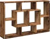 Wandschap 85x16x52,5 cm bewerkt hout oud houtkleurig Productafbeelding-voorbeeld 1