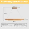 Diagram showing the dimensions and specifications of a pendant light. Voir les images du produit