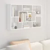 vidaXL Wandregal Weiß 85x16x52,5 cm Holzwerkstoff Produktbild-Vorschau 7
