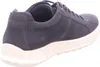 A side view of a single navy blue sneaker with a white sole. Produktbild-Vorschau