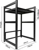 Waschmaschinenregal 74x65x111cm Schwarz | Regal Gestell für Produktbild-Vorschau 2