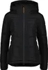 A studio shot of a black puffer jacket.