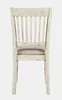 Back view of a wooden dining chair with a cushioned seat. Produktbild-Vorschau