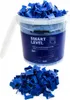 A bucket filled with blue tile leveling clips, with a pile of clips in front of it. Náhľad obrázku produktu
