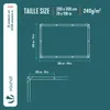 VOUNOT® 2x3m Abdeckplane 240 g/m² Wasserdicht lkw Plane mit Produktbild-Vorschau 3