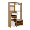 Merax Garderobenset, Wandgarderobe mit Schuhbank, Produktbild-Vorschau 10