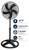 Opviq, Kumtel KTF-345, Standventilator, Schwarz,100% ABS, Produktbild-Vorschau 1
