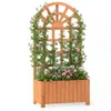 Jardinière COSTWAY avec treillis, jardinière d'extérieur Voir les images du produit 1