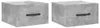vidaXL Mesitas de noche de pared, 2 unidades, color gris Vista previa de la imagen del producto 1