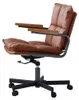 Kancelárska stolička, kožená, ergonomická, otočná, stolička Náhľad obrázku produktu 3