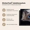KitchenYeah© Herdabdeckplatte Katze - Grau - Nahaufnahme , Produktbild-Vorschau 6