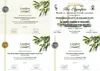 Collage of four certificates awarded to Voliotis olive oil products. Produktbild-Vorschau