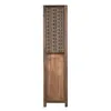 Homestyle4u Paravent Raumteiler 3 teilig Holz Braun Rattan Produktbild-Vorschau 7