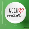 Huuraa Button Goch verliebt 59mm rund mit Sicherheitsnadel Produktbild-Vorschau 3