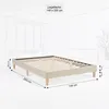 Homestyle4u Polsterbett 140x200 mit Lattenrost Beige Produktbild-Vorschau 3