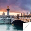 MuchoWow® Poster Paris - Brücke - Himmel 50x50 cm - Produktbild-Vorschau 1