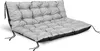 A light gray tufted cushion set with black trim, shown on a white background. Náhľad obrázku produktu