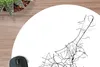 MuchoWow® Mauspad Mousepad Karte - Gent - Belgien - Schwarz Produktbild-Vorschau 2