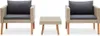 vidaXL 3-tlg. Garten-Lounge-Set mit Auflagen Poly Rattan Produktbild-Vorschau 1